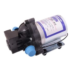 SHURFLO Trail King vattenpump, 12V, 6,8L, 1,4 Bar, cylindrisk kropp med märkning.